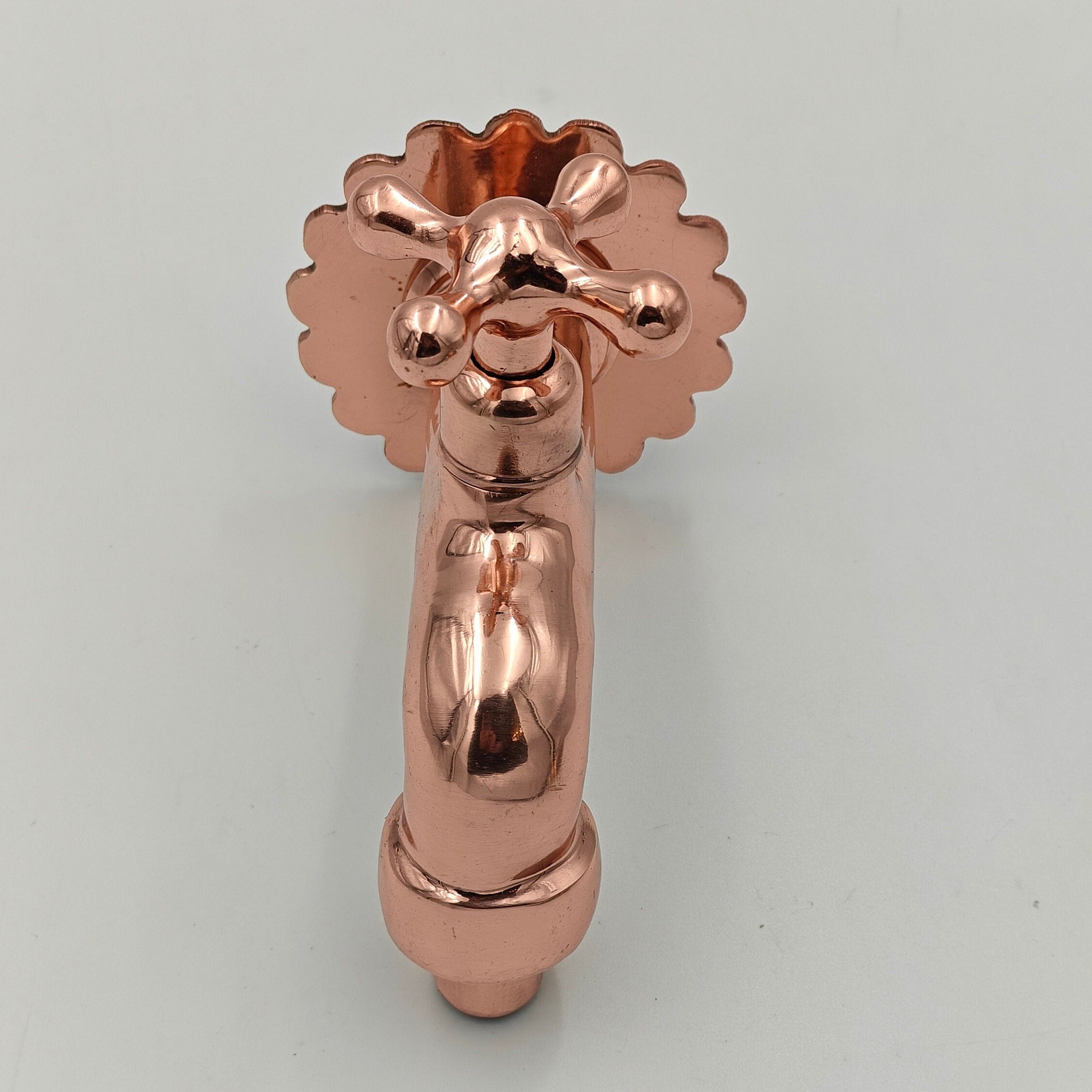 Solid Brass Copper Wall Mount Tap, Bathhouse Cross Handle Wall Mount Faucet - bohoprime