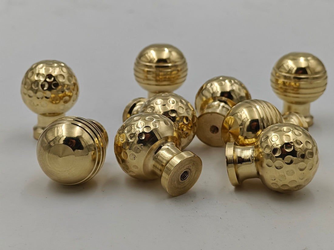 Handmade Solid Brass Cabinet Handles. Round cabinet handles - Brass Knobs